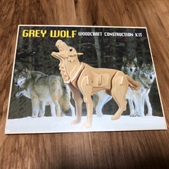 【新品】ウッドクラフト　パズル　おおかみ