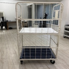 カゴ台車 移動式ラック 荷物運搬台車の画像