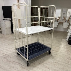 カゴ台車 移動式ラック 荷物運搬台車の画像