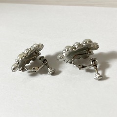 大ぶりのイヤリング/華やか/ネジバネ式の画像