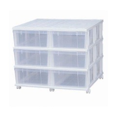 (2個セット) 押入れチェスト 3段×2列 OC-746 アイリスオーヤマ 衣類収納ケース 引き出し プラスチック 押し入れ の画像