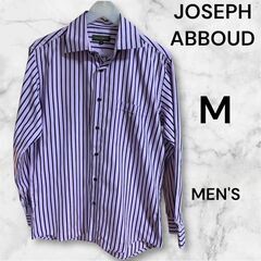 JOSEPH ABBOUD ストライプシャツ メンズM 爽やかパ...
