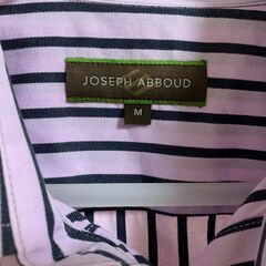 JOSEPH ABBOUD ストライプシャツ メンズM 爽やかパープル 春夏の画像