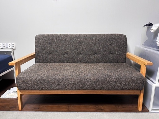 LOWYA ロウヤ 2人掛け ソファ 天然木脚