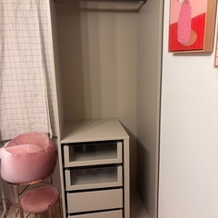 IKEA PAX カスマイズ ワードローブ 極美品 グレージュカ...