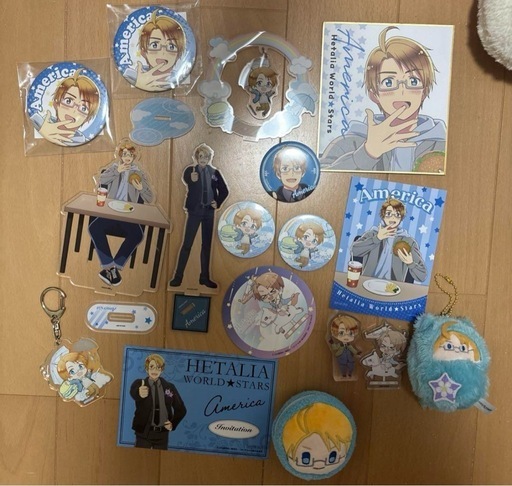 ヘタリア アメリカ グッズ まとめ売り アクスタ アクキー 缶バ