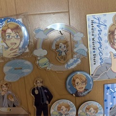 ヘタリア アメリカ グッズ まとめ売り アクスタ アクキー 缶バの画像