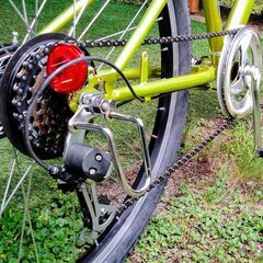 加古川　24インチ　クロスバイク　ジュニア　緑色　アサヒ　SPEED　6速　子供用自転車　中古　美品の画像