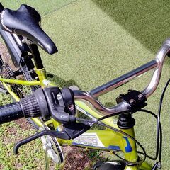 加古川　24インチ　クロスバイク　ジュニア　緑色　アサヒ　SPEED　6速　子供用自転車　中古　美品の画像