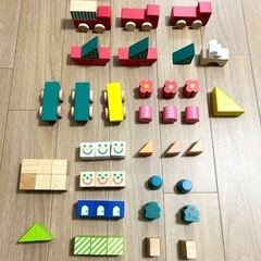 【エド・インター】カラフルな木製ブロックセットの画像