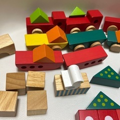 【エド・インター】カラフルな木製ブロックセットの画像