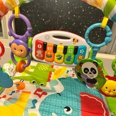【受付終了】フィッシャープライス(fisher price)  あんよでキック! 4WAYバイリンガル・ピアノジムの画像