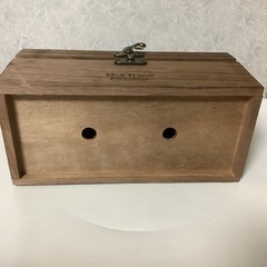 木箱　カルトナージュ 空箱　木製　長方形　小物入れの画像