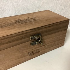 木箱　カルトナージュ 空箱　木製　長方形　小物入れ