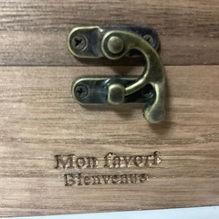 木箱　カルトナージュ 空箱　木製　長方形　小物入れの画像