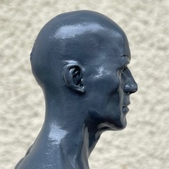 男性 人体モデル 人体模型 約30cm 人体筋肉 解剖 樹脂 筋骨格 グレーの画像