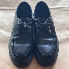 R&E マニッシュシューズ レースアップ 合皮 ブラック 24.5cm