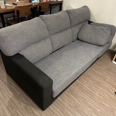 【取引中】ソファ　3人掛け　グレー　洗えるカバー