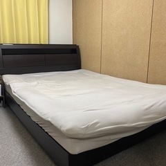 【受渡者決定】ニトリ　ダブルベッドフレーム【自宅まで取りに来てい...