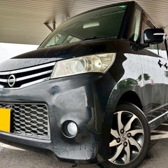 Bluetoothナビ付き☆月々9千円〜分割払い可❗️ 車検2年付き！【名義変更代込み】大人気☆日産 ルークスハイウェイスター☆Bluetoothナビ付き☆走行中DVD見れます☆電動スライドドア☆ドラレコ付き☆スマートキー☆フルオートエアコン☆純正アルミ☆事故修復歴無し☆そのまま乗って帰れます❗️の画像