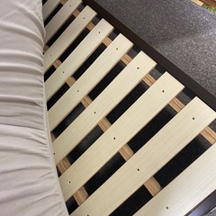 【受渡者決定】ニトリ　ダブルベッドフレーム【自宅まで取りに来ていただける方】の画像