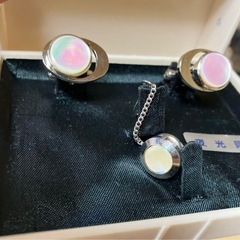 夜行貝　カフス、ネクタイピンの画像