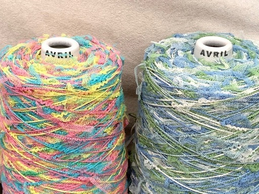 ★Avril アヴリル カラフルリボン スズラン ガーベラ コーン巻き 2本セット 約950ｇ