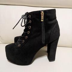 【美品】黒ショートブーツ　Мサイズの画像