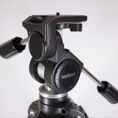 【受付中】Velbon SuperAce PH-360 3段ギヤ式エレベーター付中型三脚 3Way雲台 最大約1700mmの画像