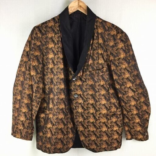 アメカジ Vintage　TOWNCRAFT　タウンクラフト　メンズ M-L相当　ブレザージャケット　茶×〈黒/BLACK/ブラック〉　管NO.ぴ12-14