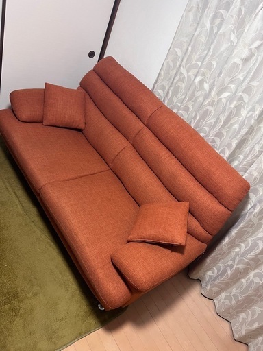 背もたれ70cmの超ハイバック 3人掛け ソファー　受け取り決まりました