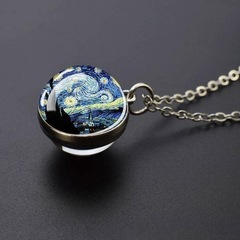 ゴッホ 星月夜 ドームペンダントの画像