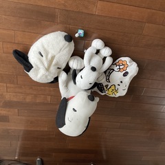 SNOOPY スヌーピー　大型　ぬいぐるみ　ティッシュ入れ　5点セットの画像