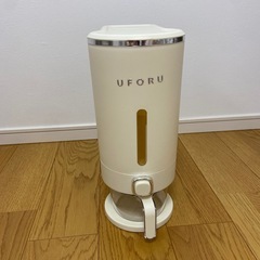 UFORU ボタン式米びつ 10kg 計量カップ付き ライスストッカー