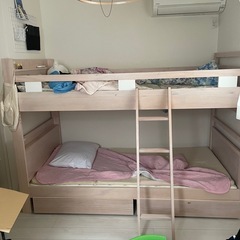 2段ベット　収納棚付き