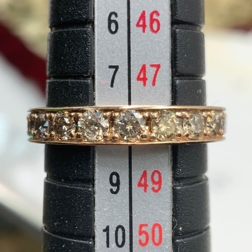 K18 エタニティリング　1.9g 約8号　1ct