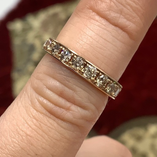 K18 エタニティリング　1.9g 約8号　1ct