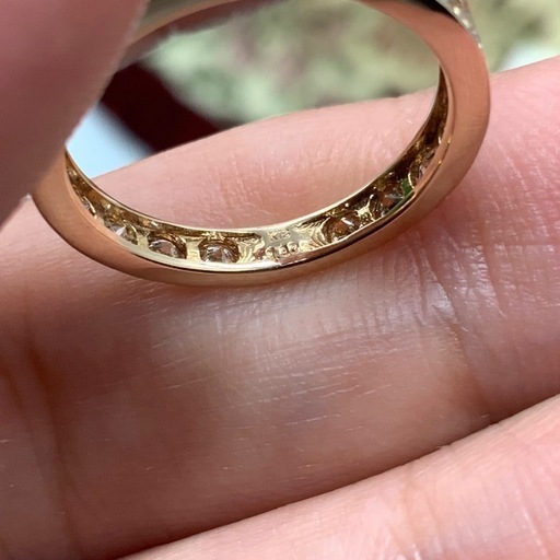 K18 エタニティリング　1.9g 約8号　1ct