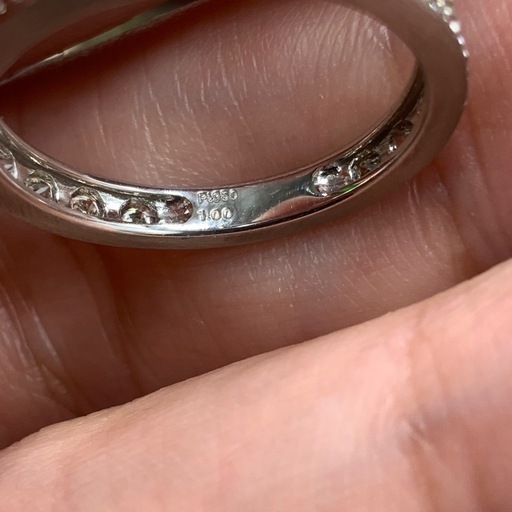 Pt950 エタニティリング　1ct 2.9g 約12号