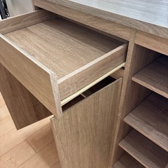 隠しキャスター付きキッチン収納棚　83cmの画像