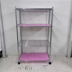  24291  キャスター付き4段メタルラック    ◆大阪市内...