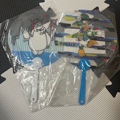 ディズニー・ピクサー フラットポーチ うちわ ＋おまけの画像