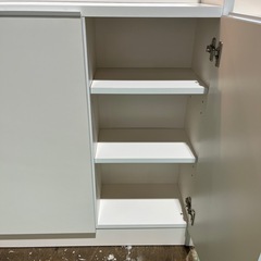 キャビネット　収納棚　棚　カウンター下の収納などに【横89.8奥22高85.4】の画像