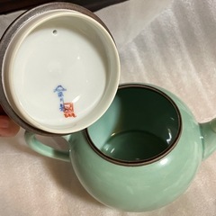 昭和な急須　青磁　百年庵　深川製
の画像