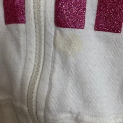 160 白×ピンクの半袖パーカーの画像