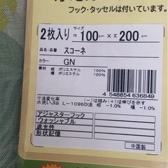 厚地カーテンボタニカル  2枚入り×2  100m×200cm  スコーネアジャスターフック  ウォッシャブル  遮光性  形状記憶の画像