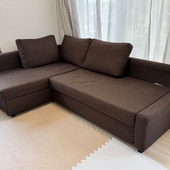 【IKEA FRIHETEN ソファベッド】収納付き・ベッド展開...