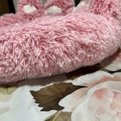 肉球デザイン ペットベッド ピンク　大きめサイズの画像