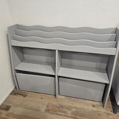 オシャレ絵本棚グレー