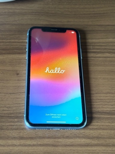 決まりました。iPhoneXR 128GB Blue 